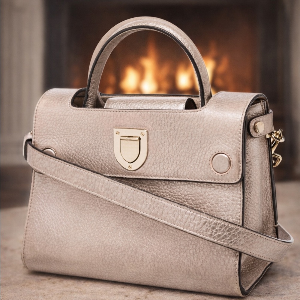 Christian Dior Diorever Medium Tote in metallic calfskin leather